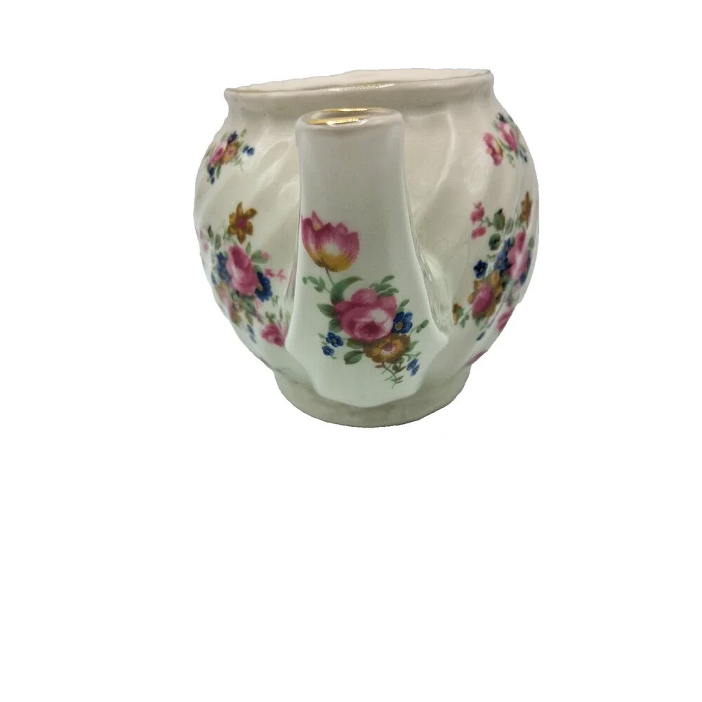 Vintage Collectible Staffordshire Fine Ceramic Floral Pattern Teapot - Picture 13 of 15